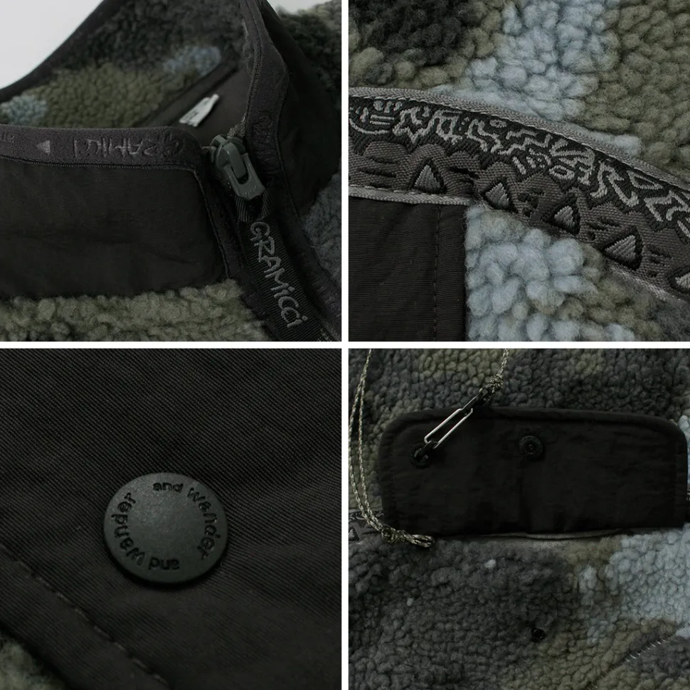 AND WANDER / Gramicci Jacquard Tape Fleece Jacket
