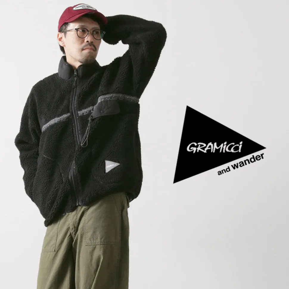 AND WANDER / Gramicci Jacquard Tape Fleece Jacket
