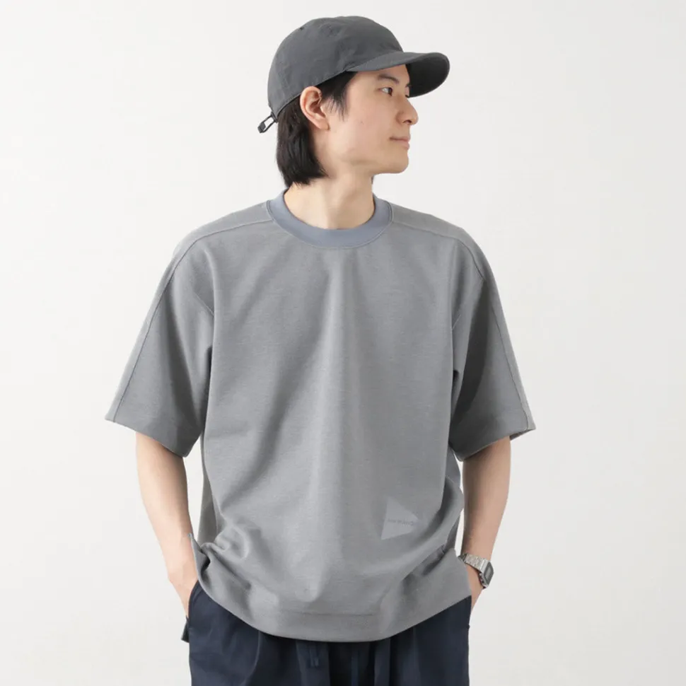 AND WANDER / UV-cut dry short sleeve t-shirt