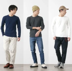 BARNS / BR-3050 Big Waffle Long Sleeve Thermal / T-shirt