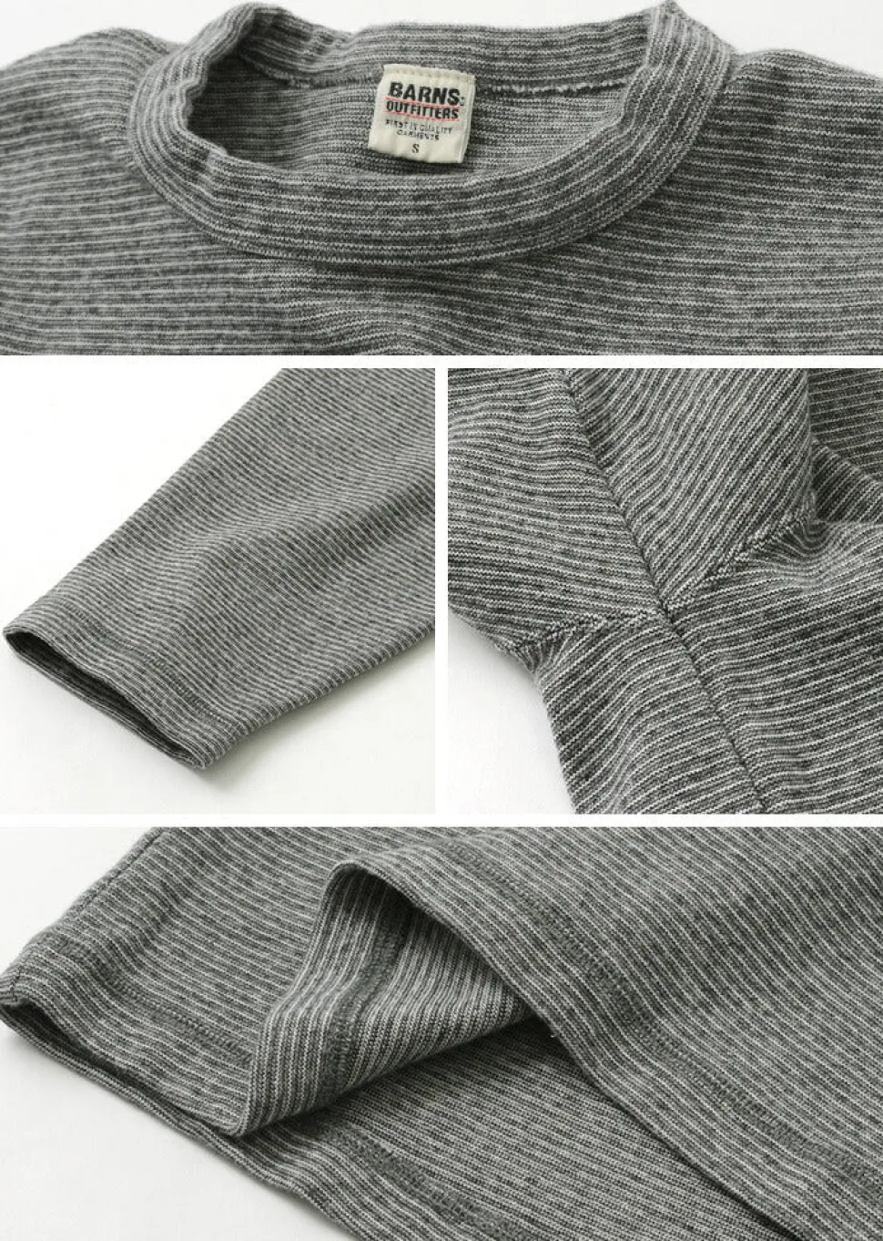BARNS / Heavy spun milled fabric 6.5/10 sleeve T-shirt