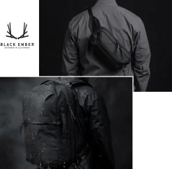 BLACK EMBER / CORDURA FORGE 500 Denier 3WAY Travel Backpack