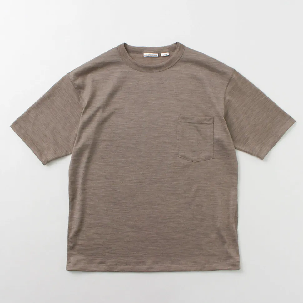 BURLAP OUTFITTER / Short Sleeve Merino Wool Pocket T-Shirt