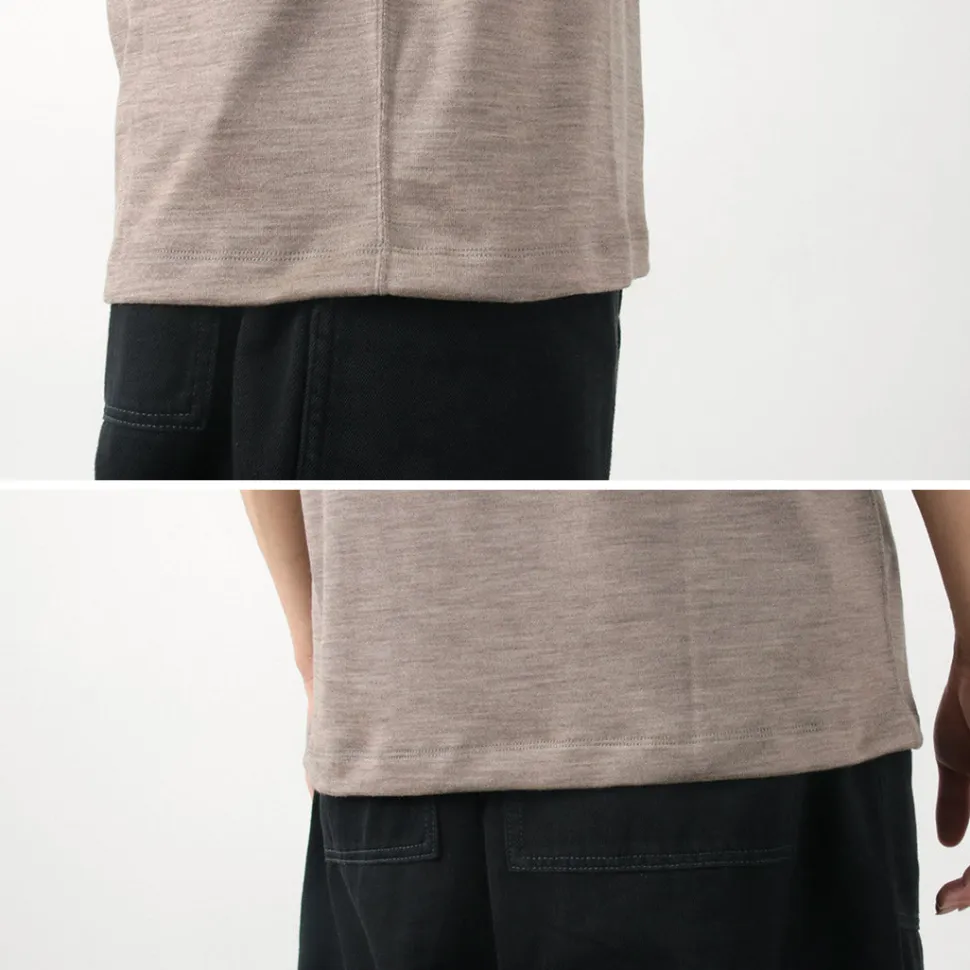 BURLAP OUTFITTER / Short Sleeve Merino Wool Pocket T-Shirt
