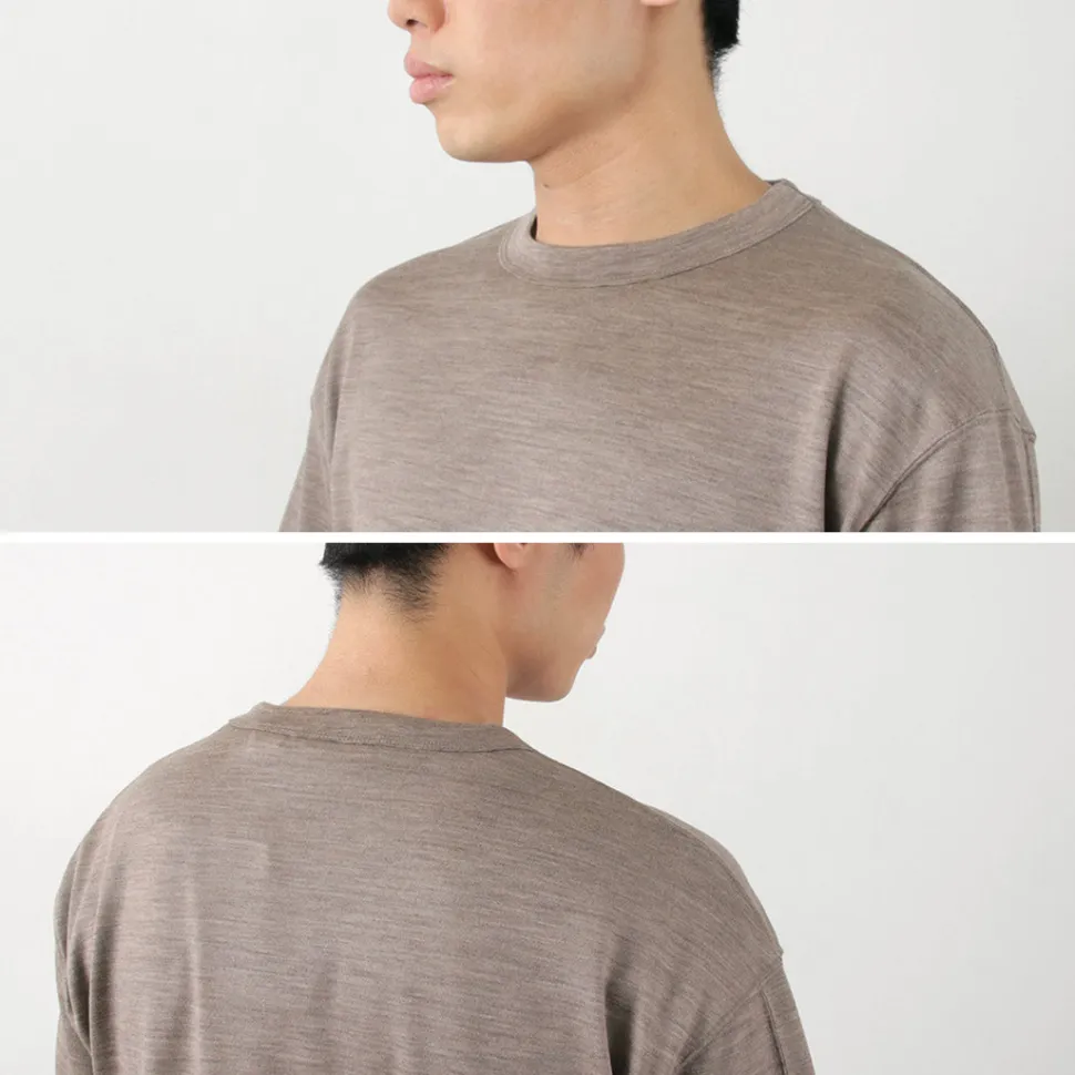 BURLAP OUTFITTER / Short Sleeve Merino Wool Pocket T-Shirt