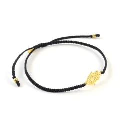 CHALISA T.. / Hamsa Hand Notched Cord Anklet