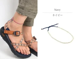 CHALISA T.. / Karen Silver Beads Single Cord Anklet