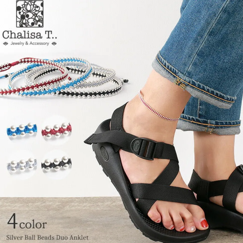 CHALISA T.. / Silver Ball Bead Duo Anklet