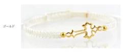 CHALISA T.. / Silver Cross Knotting Cord Anklet