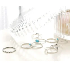 CHALISA T.. / Turquoise Circle Triangle Extra Fine Ring