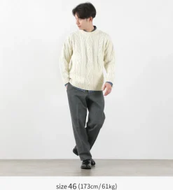 D.C.WHITE / Wool Melton Tapered Trousers