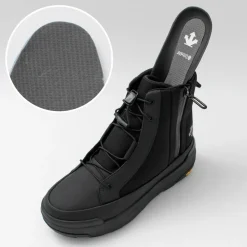 DESCENTE / High Cut Side Zip Lace Up Boots