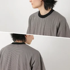 FLISTFIA / Loose fit Striped crew neck T-shirt