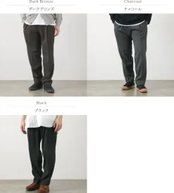 FLISTFIA / Wool-like Tuck Wide Trouesrs
