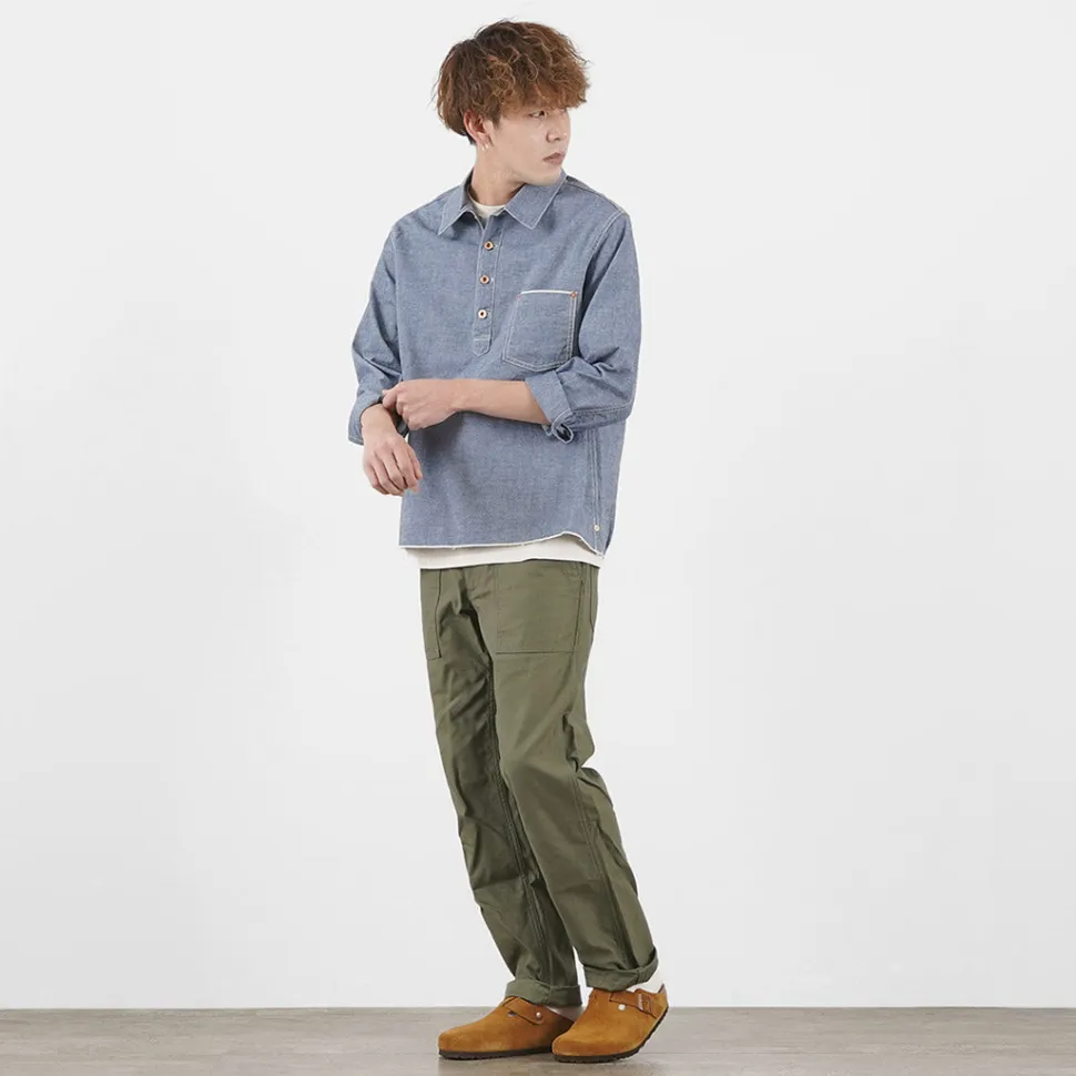 FOB FACTORY / F3487 Chambray pullover shirt
