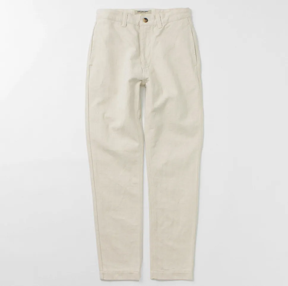 FOB FACTORY / F0516 Cotton hemp herringbone Trouser