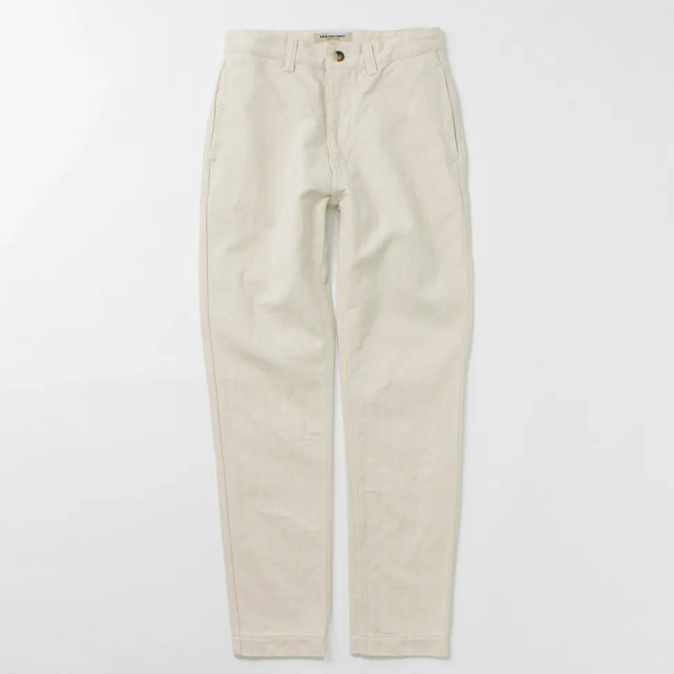 FOB FACTORY / F0516 Cotton hemp herringbone Trouser