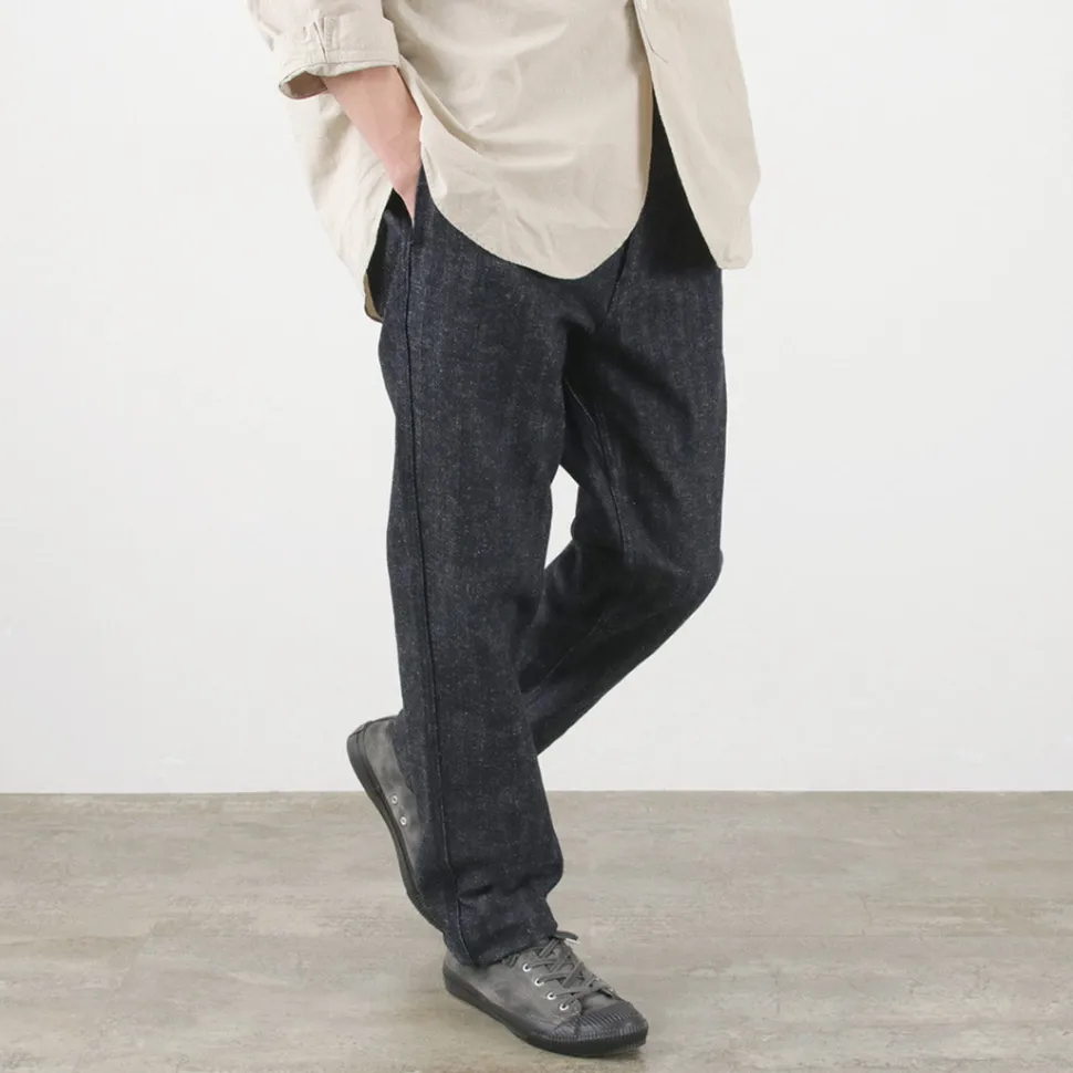 FOB FACTORY / F0516 Cotton hemp herringbone Trouser
