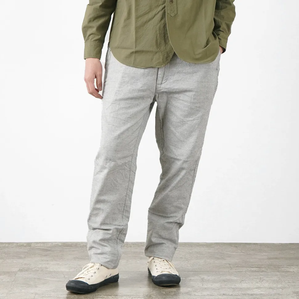 FOB FACTORY / F0513 Cotton Linen Double Wave Chambray Pants