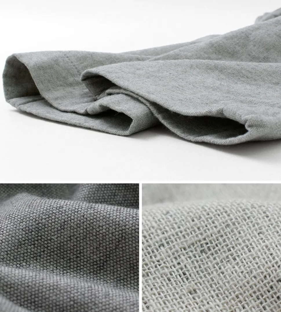 FOB FACTORY / F0513 Cotton Linen Double Wave Chambray Pants