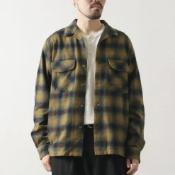 FOB FACTORY / F3505 Nel open collar shirt