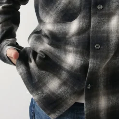 FOB FACTORY / F3505 Nel open collar shirt