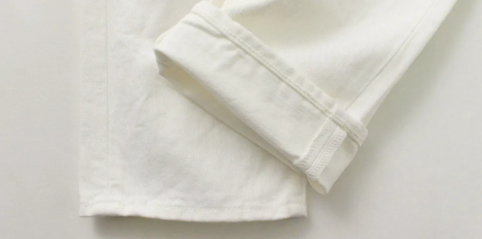 FOB FACTORY / F1153 White Denim 60 Twill 5P