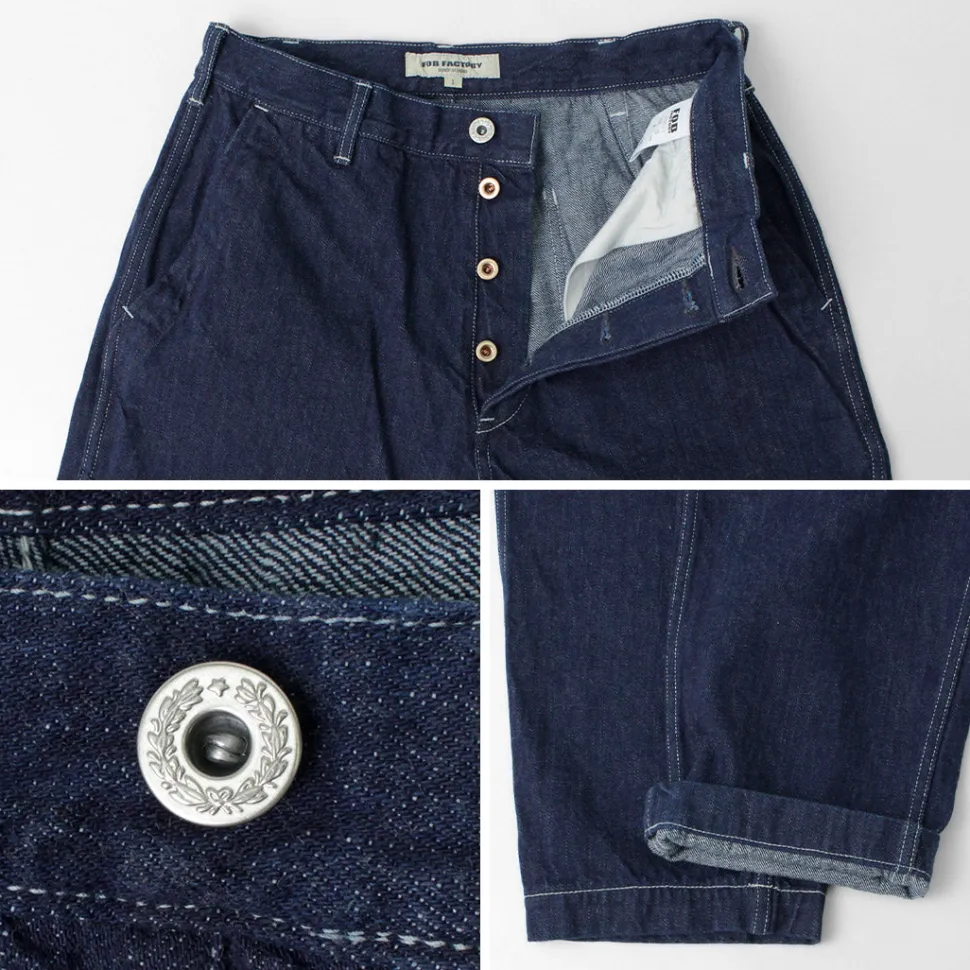 FOB FACTORY / F0511 WW2 Denim deck trousers One wash