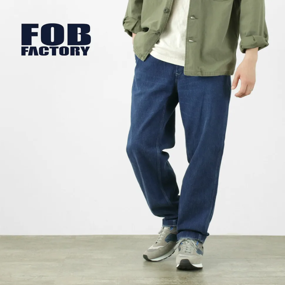 FOB FACTORY / F0511 WW2 Denim deck trousers Used finish