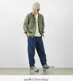 FOB FACTORY / F0511 WW2 Denim deck trousers Used finish