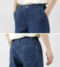 FOB FACTORY / F0511 WW2 Denim deck trousers Used finish
