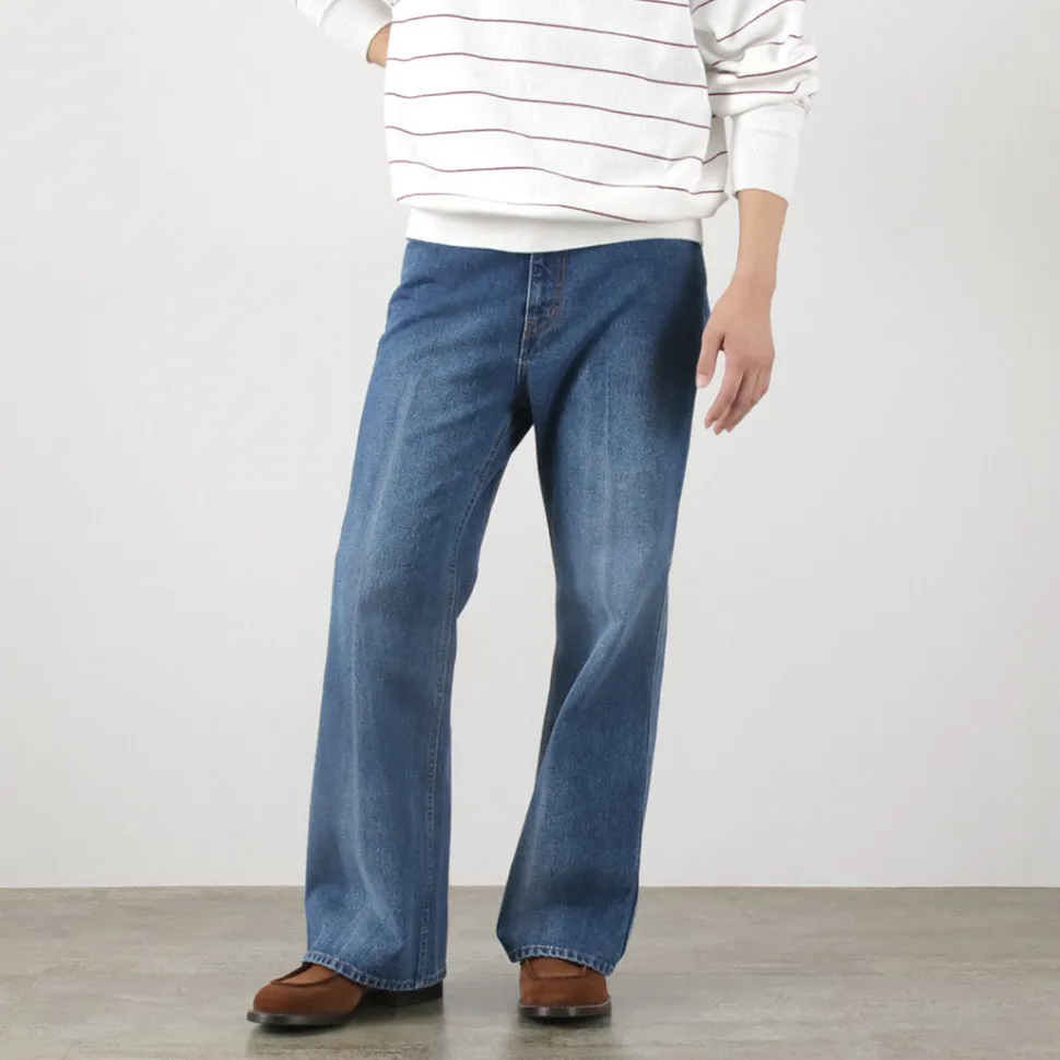 FREEMANS SPORTING CLUB / Francis Boots Cut Jeans Center Crease