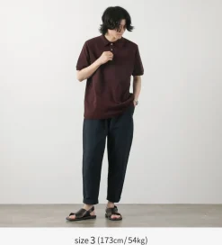 FUJITO / Knit Polo Easy Solid Collar