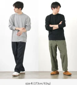 GICIPI / BACCALA Crew Neck Relaxed Fit Long Sleeve T-Shirt