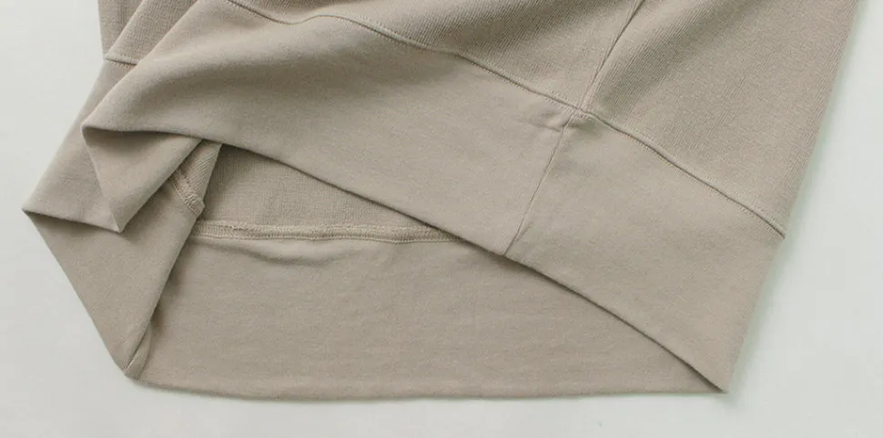 GICIPI / ORSO Crew Neck Ribbed Long Sleeve Milano Rib Knit Sewn