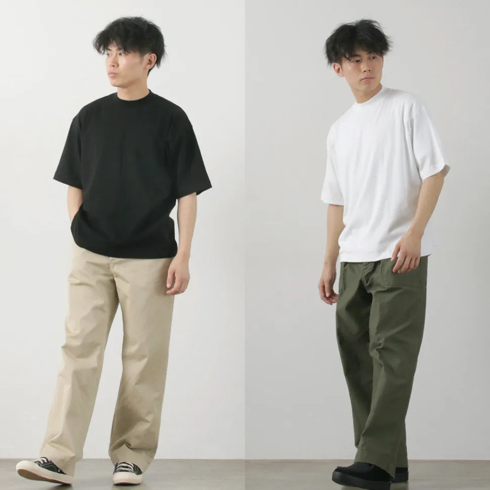 GICIPI / VONGOLA Mock Neck Relaxed Fit Milled T-Shirt