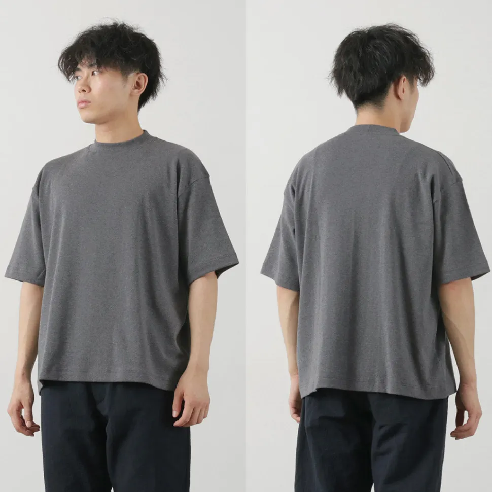 GICIPI / VONGOLA Mock Neck Relaxed Fit Milled T-Shirt