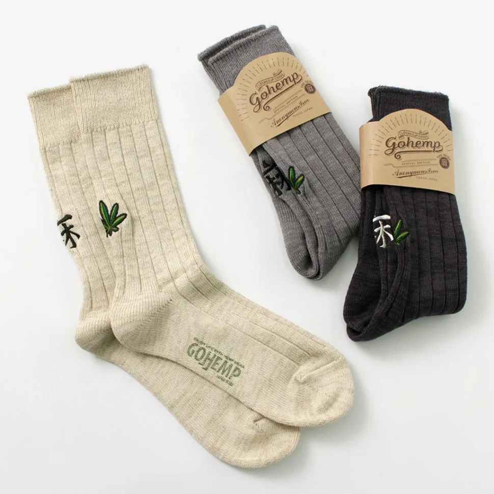 GOHEMP / Souvenir Emblem Crew Socks