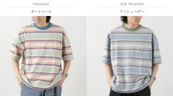 GOHEMP / Wide Slit T-Shirt Hemp Leaf Jacquard