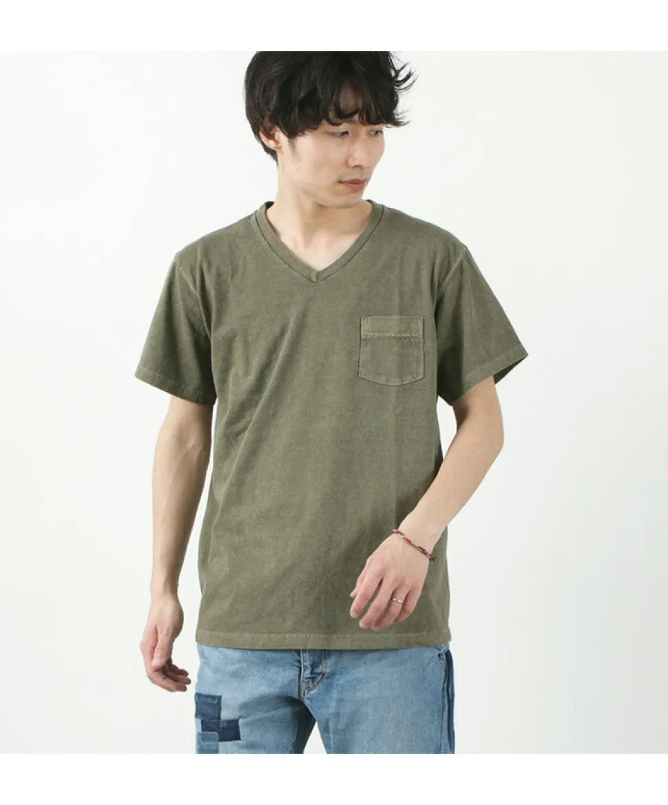 GOOD ON / GOST1408 Short sleeve V-neck pocket T-shirt