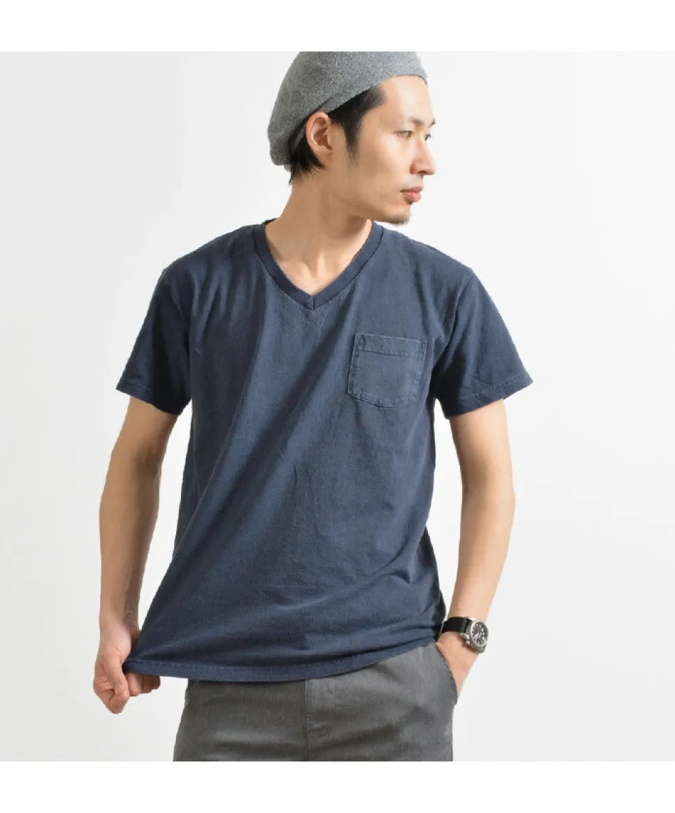 GOOD ON / GOST1408 Short sleeve V-neck pocket T-shirt