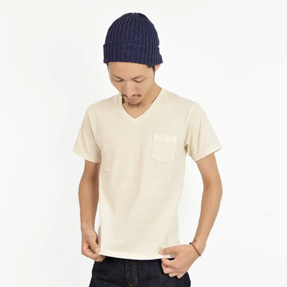 GOOD ON / GOST1408 Short sleeve V-neck pocket T-shirt