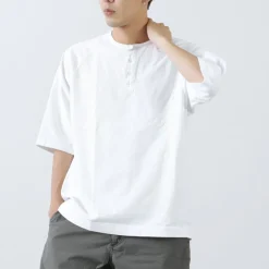 GOOD ON / Half Sleeve Heavy Retro Henry Neck T-Shirt