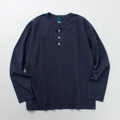 GOOD ON / Long Sleeve Henley Neck T-Shirt