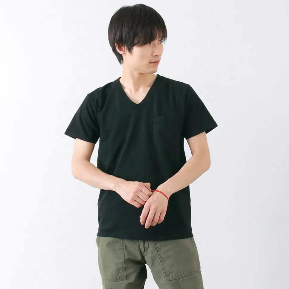 GOODWEAR / Coded short sleeve V-neck pocket T-shirt