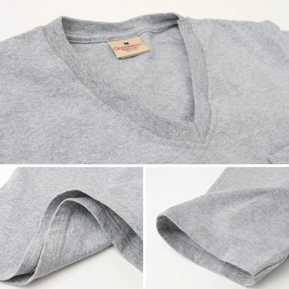 GOODWEAR / Coded short sleeve V-neck pocket T-shirt