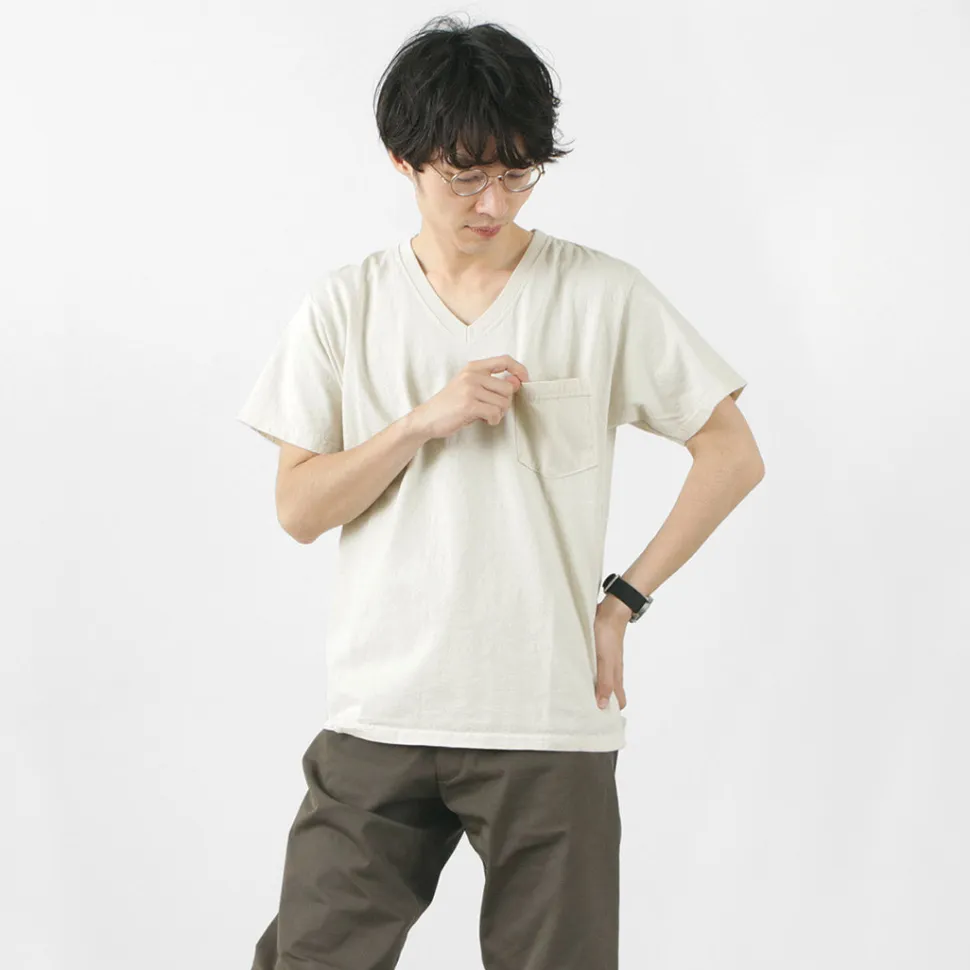 GOODWEAR / Coded short sleeve V-neck pocket T-shirt