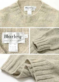 HARLEY OF SCOTLAND / M3480-7 Shetland mid-gauge crew neck knit jumper