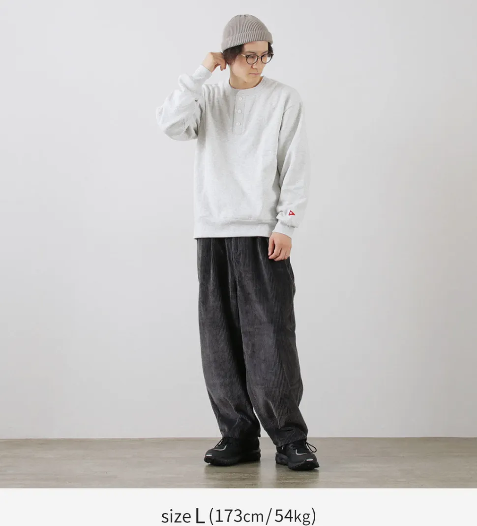HEALTHKNIT / Classic Sweatshirt Henley Neck Long Sleeve