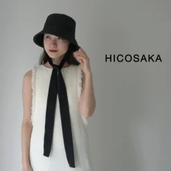HICOSAKA / Paper Knit Bucket Ribbon Hat